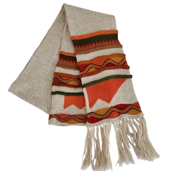 PERUVIAN ALPACA COLLECTION Made in Peru 2-in-1 Scarf Hat Unisex fringes - Picture 4 of 12